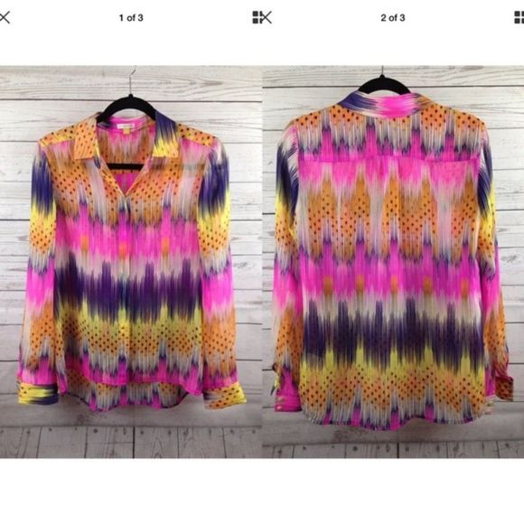 Anthropologie Tops - Anthropologie Leifsdottir Bold Multicolor Blouse